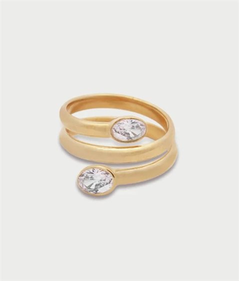 Anneau Rue des Mille Femme in  Alliage Métallique Cubic Zirconia AN-039 M6 AU - AN-039 M6 AU